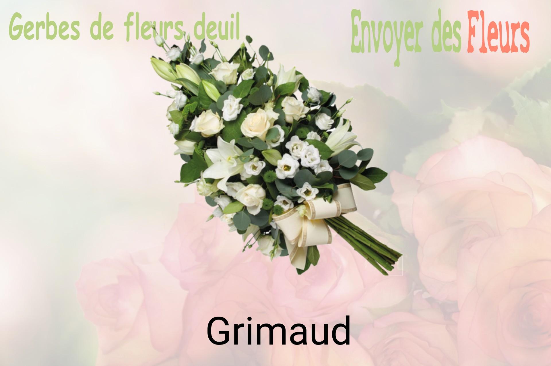 Gerbe de fleurs de deuil livrée à Grimaud